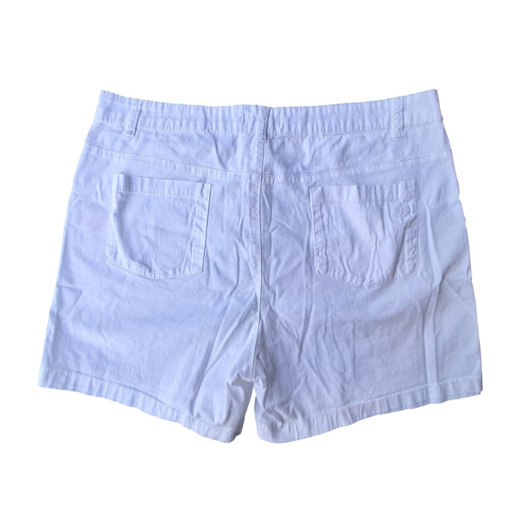 Stella Parker Collection White Nautical Button Stretch Chino Shorts Womens 12 - Picture 2 of 6